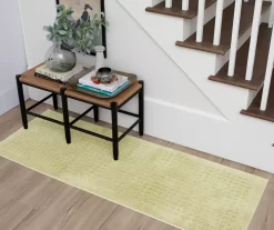 Vista Sage Embossed Grid Bath Rug, (2' 2" X 6') -Deco Haven Shop 810521456 6