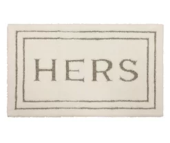 "Hers" Flint Knitted Bath Rug, (34" X 20")