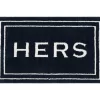 "Hers" Indigo Knitted Bath Rug, (40" X 24")