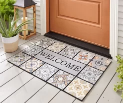 Estate "Welcome" Medallion Outdoor Doormat, (35" X 23") -Deco Haven Shop 810521937 1