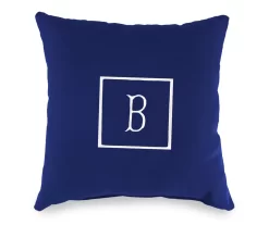 "B" Monogram Indoor/Outdoor Throw Pillow -Deco Haven Shop 810522310