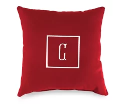 "C" Monogram Indoor/Outdoor Throw Pillow -Deco Haven Shop 810522322