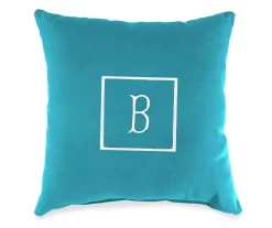 "B" Monogram Indoor/Outdoor Throw Pillow