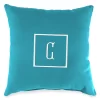 "C" Monogram Indoor/Outdoor Throw Pillow