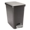Black Step-On 2.7 Gallon Waste Can With Removable Liner