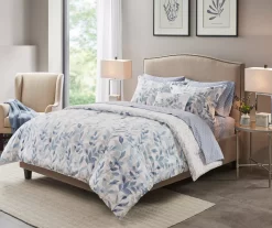 Leisha Blue Twin 6-Piece Reversible Comforter Set -Deco Haven Shop 810523128 810523131 810523129 810523130 2 1