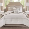 Casey Neutral Embroidered Queen 8-Piece Comforter Set
