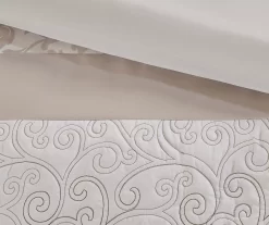 Casey Neutral Embroidered Queen 8-Piece Comforter Set -Deco Haven Shop 810523145 810523146 3