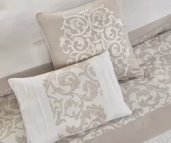 Casey Neutral Embroidered Queen 8-Piece Comforter Set -Deco Haven Shop 810523145 810523146 7