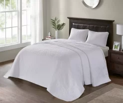 Vancouver White King 3-Piece Bedspread Set 15 Vancouver White King 3-Piece Bedspread Set -Deco Haven Shop 810523212 810523241 810523251 810523257 3
