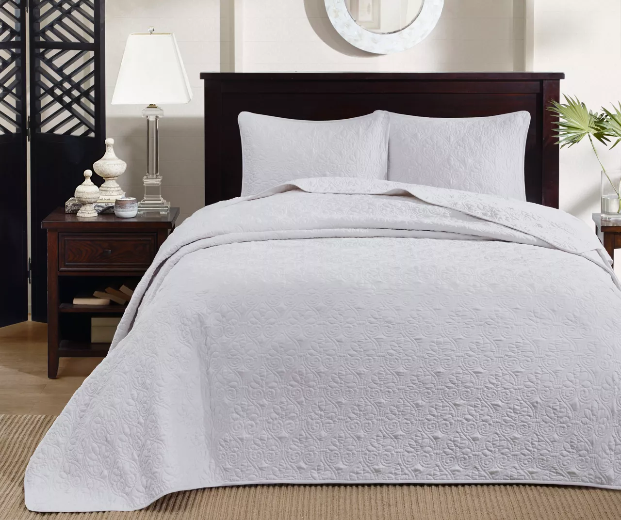 Vancouver White King 3-Piece Bedspread Set 1 Vancouver White King 3-Piece Bedspread Set