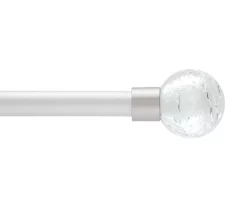 Aspen 0.5" Pewter Petite Café Curtain Rod, (28"-48")