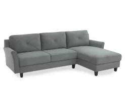 Hayward Gray Curved Arm Sectional -Deco Haven Shop 810524580 2
