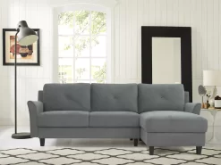 Hayward Gray Curved Arm Sectional -Deco Haven Shop 810524580 71