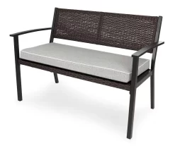 Gray-Linen Deluxe Outdoor Bench Cushion -Deco Haven Shop 810525198 3