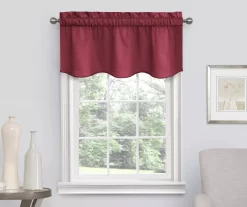 Eclipse Burgundy Canova Room Darkening Thermal Valance -Deco Haven Shop 810525400 2