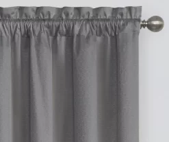 Eclipse Charcoal Canova Room Darkening Thermal Valance -Deco Haven Shop 810525404 3