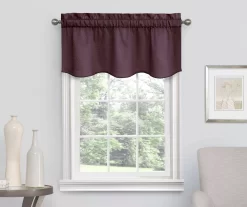 Eclipse Plum Canova Room Darkening Thermal Valance -Deco Haven Shop 810525424 3