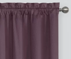 Eclipse Plum Canova Room Darkening Thermal Valance -Deco Haven Shop 810525424 4