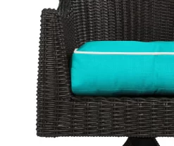 Turquoise 4-Piece Outdoor Wicker Chair Cushion Set -Deco Haven Shop 810525534 4