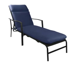 Navy Blue Outdoor Chaise Cushion -Deco Haven Shop 810525543 2