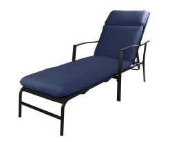 Navy Blue Outdoor Chaise Cushion -Deco Haven Shop 810525543 4