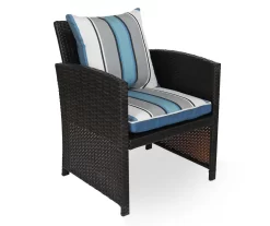 Captain's Blue Stripe 4-Piece Reversible Deluxe Outdoor Cushion Set -Deco Haven Shop 810525549 3