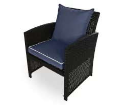 Navy Blue 4-Piece Deluxe Outdoor Chair Cushion Set -Deco Haven Shop 810525551 2