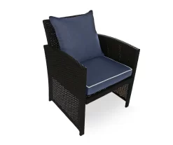 Navy Blue 4-Piece Deluxe Outdoor Chair Cushion Set -Deco Haven Shop 810525551 3