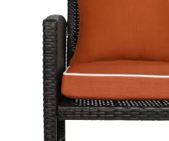 Burnt Orange 4-Piece Deluxe Outdoor Chair Cushion Set -Deco Haven Shop 810525553 4