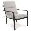 Linen-Gray High Back Outdoor Chair Cushion