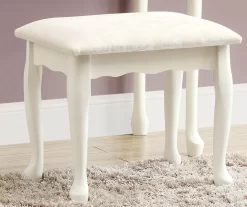 Antique White 2-Piece Mirror Vanity Set -Deco Haven Shop 810527351 4