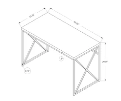 Monarch Metal Computer Desk -Deco Haven Shop 810527355 5