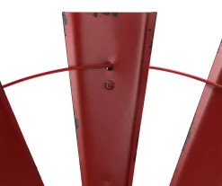 Red Half Windmill Wheel Wall Decor -Deco Haven Shop 810528351 3