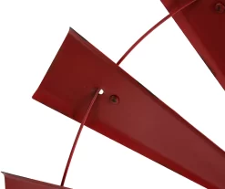 Red Half Windmill Wheel Wall Decor -Deco Haven Shop 810528351 4