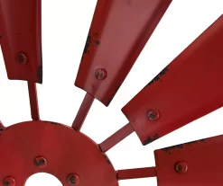 Red Half Windmill Wheel Wall Decor -Deco Haven Shop 810528351 7