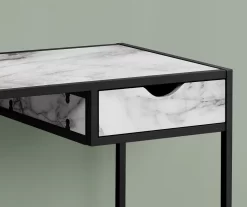 White Marble Look Computer Desk 7 White Marble Look Computer Desk -Deco Haven Shop 810533362 4 1