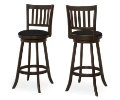 Slat Back Swivel Bar Stools, 2-Pack -Deco Haven Shop 810533434 2