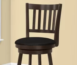 Slat Back Swivel Bar Stools, 2-Pack -Deco Haven Shop 810533434 4