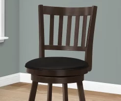 Slat Back Swivel Bar Stools, 2-Pack -Deco Haven Shop 810533435 4