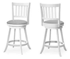 Slat Back Swivel Bar Stools, 2-Pack -Deco Haven Shop 810533437 2