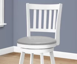 Slat Back Swivel Bar Stools, 2-Pack -Deco Haven Shop 810533437 4