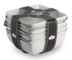 Bliss 4-Piece White Ceramic Square Cereal Bowl Set