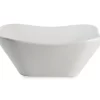 Bliss White Ceramic Square Wave Bowl