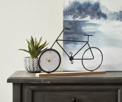 Black Bicycle Tabletop Clock -Deco Haven Shop 810534611 2