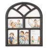 Black Arch 5-Opening Collage Picture Frame, (4" X 6")