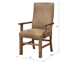 Rustic Pine & Dixie Almond Upholstered Dining Chairs, 2-Pack -Deco Haven Shop 810535744 2