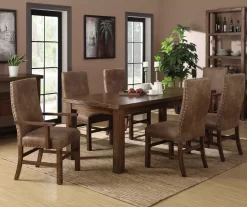 Rustic Pine & Dixie Almond Upholstered Dining Chairs, 2-Pack -Deco Haven Shop 810535744 6