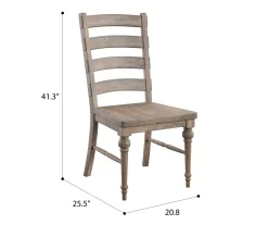 Sandstone Buff Ladderback Upholstered Dining Chairs, 2-Pack -Deco Haven Shop 810535746 2