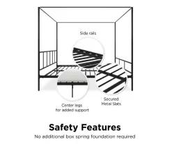 Novogratz Marion Canopy Bed -Deco Haven Shop 810538413 5